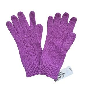 NWT Ann Taylor Gloves 100% Cashmere X’mas Gift Warm Pink Soft Knit Winter Work 0